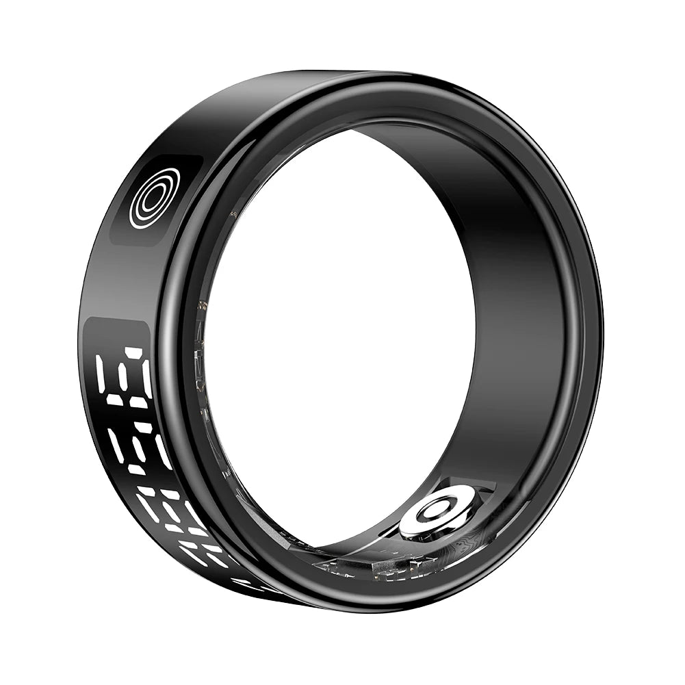 Sleek smart ring with health tracking sensors for fitness and sleep monitoring