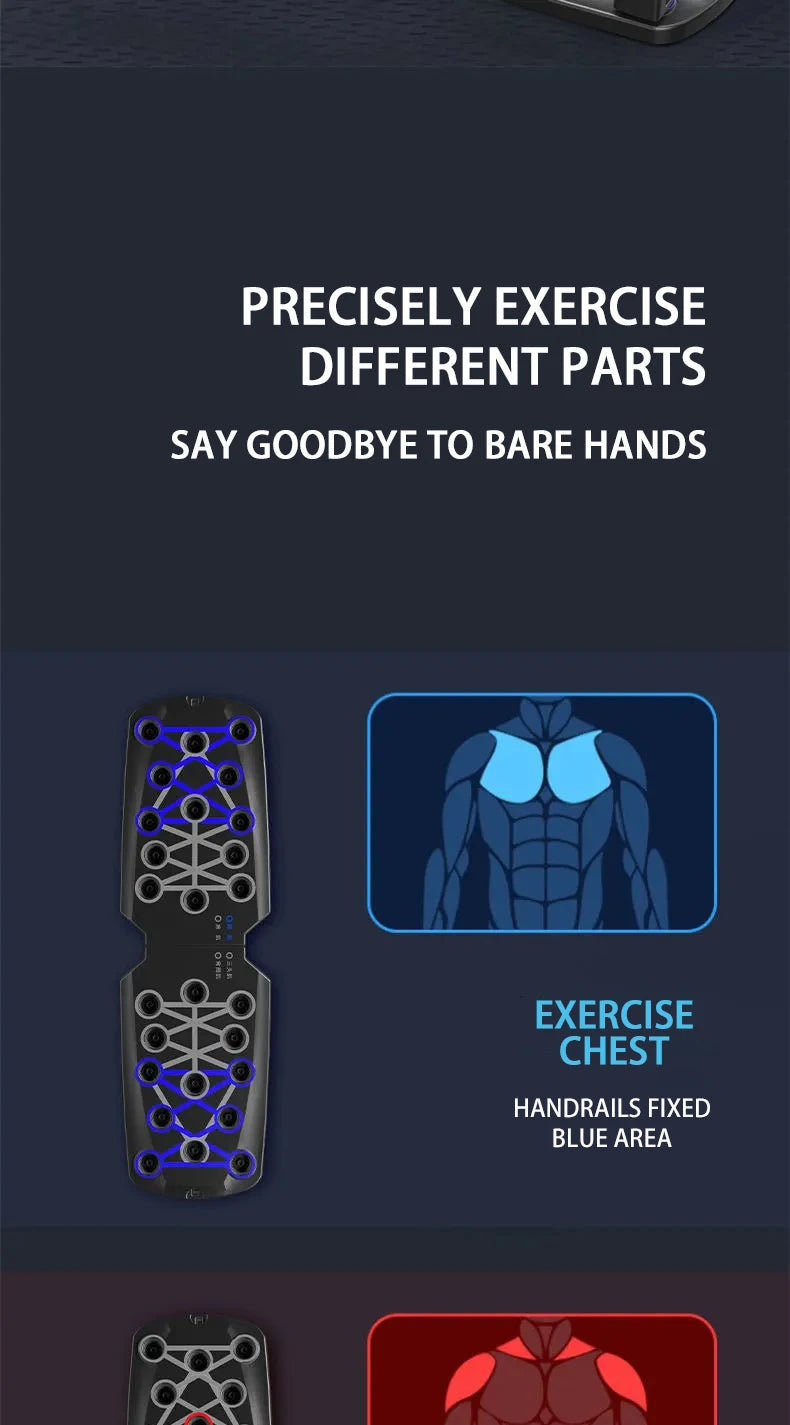 Portable Multifunctional Push-Up Board Set – Foldable Fitness Push-Up Bar for Full Upper Body Training