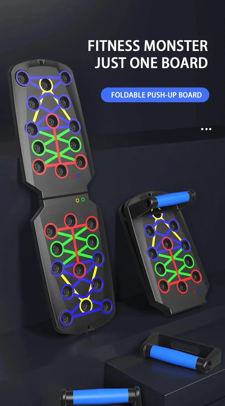 Portable Multifunctional Push-Up Board Set – Foldable Fitness Push-Up Bar for Full Upper Body Training