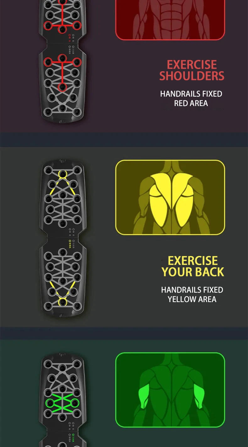 Portable Multifunctional Push-Up Board Set – Foldable Fitness Push-Up Bar for Full Upper Body Training