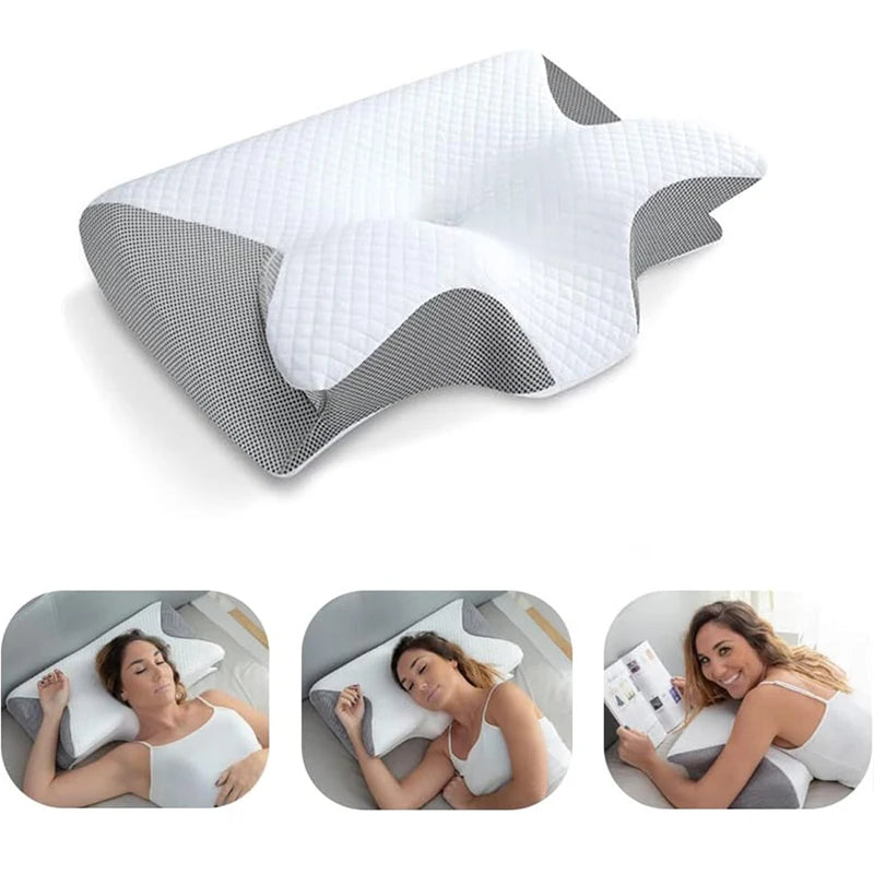 Ergonomic neck support pillow for spine alignment