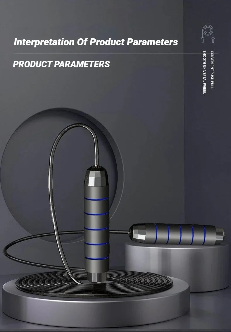 Adjustable speed jump rope with ergonomic handles