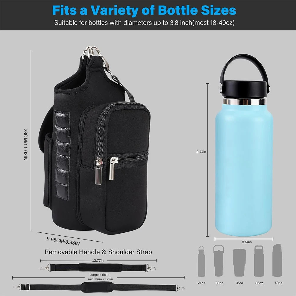 Durable weather-resistant material on magnetic gym bottle bag built for intense workouts and outdoor use