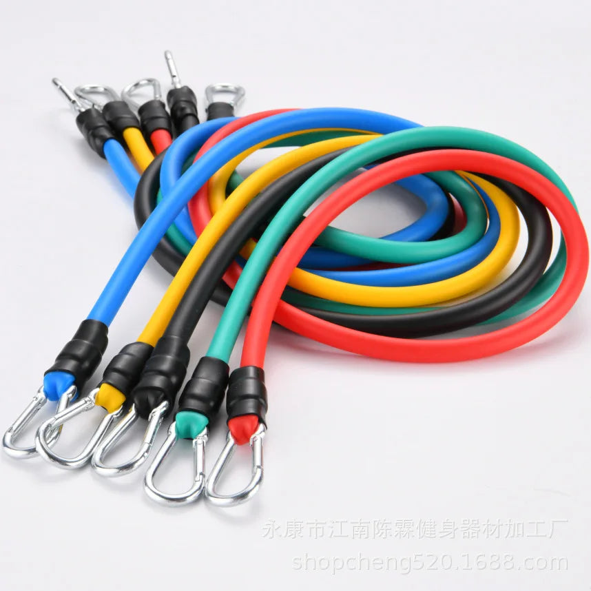 10-14pcs Resistance Bands Set – Pull Rope Muscle Training Belt with Handles, Door Anchor & Carry Bag