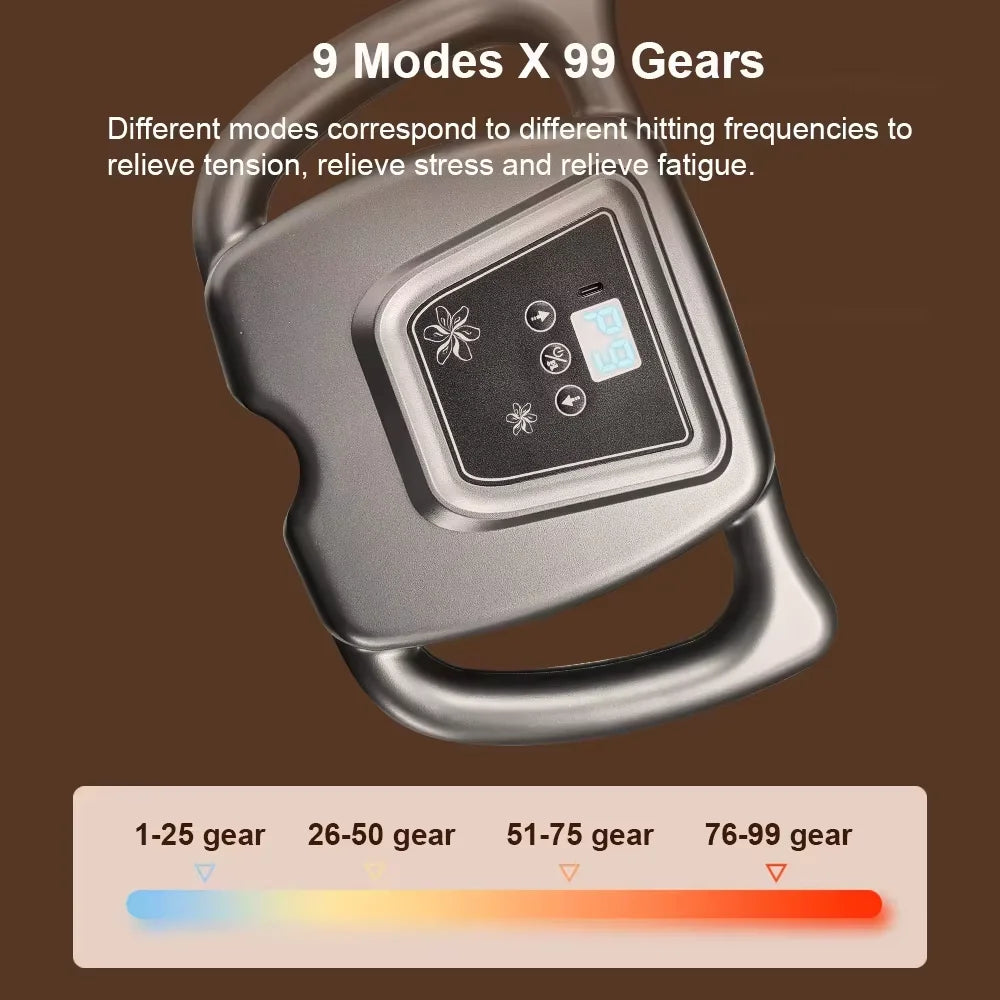 16 specialized massage heads for fascia gun including ball, bullet, flat, fork, and cushion attachments for targeted muscle therapy