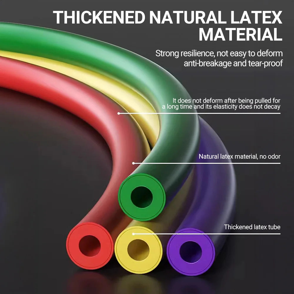 10-14pcs Resistance Bands Set – Pull Rope Muscle Training Belt with Handles, Door Anchor & Carry Bag