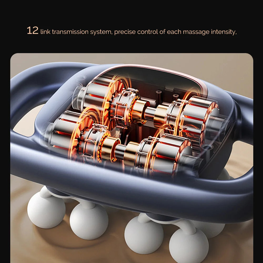 12-Head Fascia Gun Deep Tissue Muscle Massage Tool