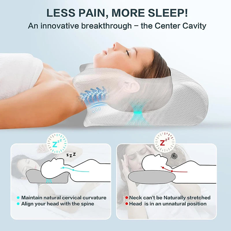 Ergonomic neck support pillow for spine alignment