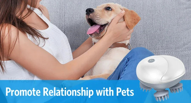 Electric scalp head massager with 4 massage heads for stress relief and relaxation