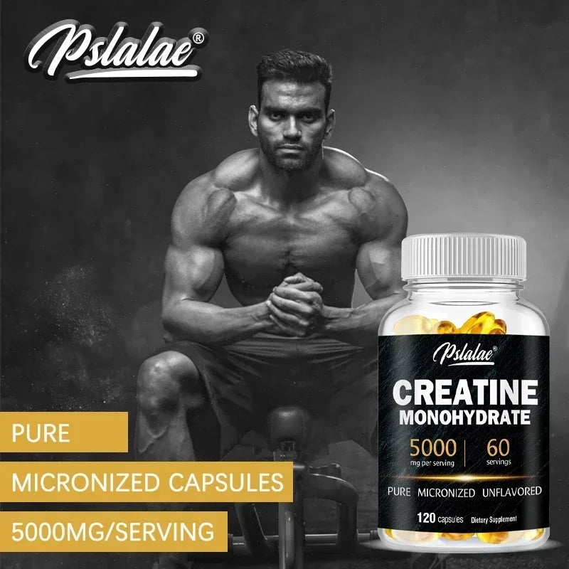 Pure creatine monohydrate powder supplement for muscle building and strength gains