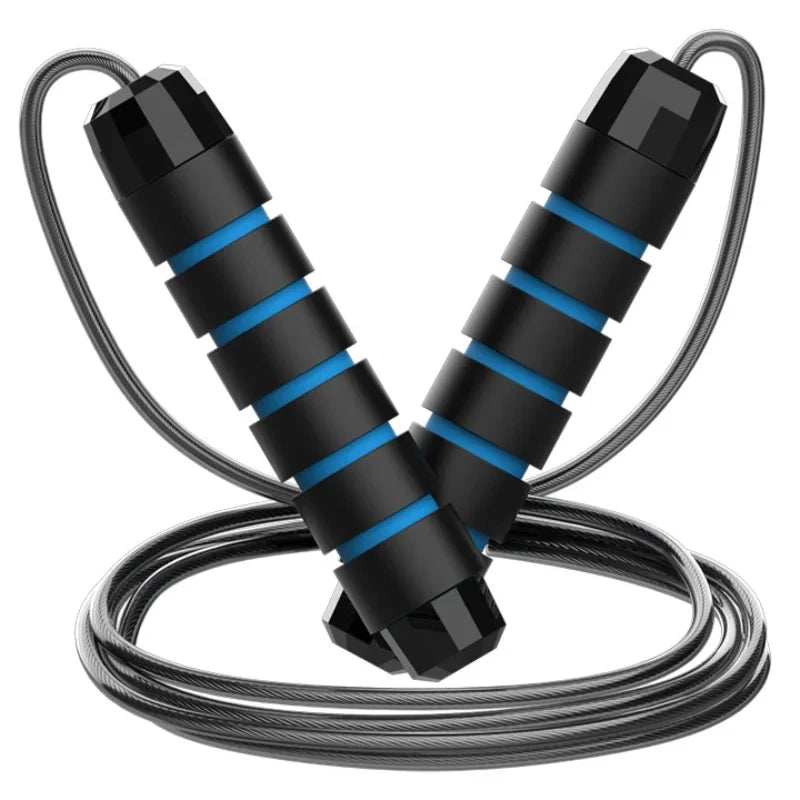 Adjustable speed jump rope with ergonomic handles