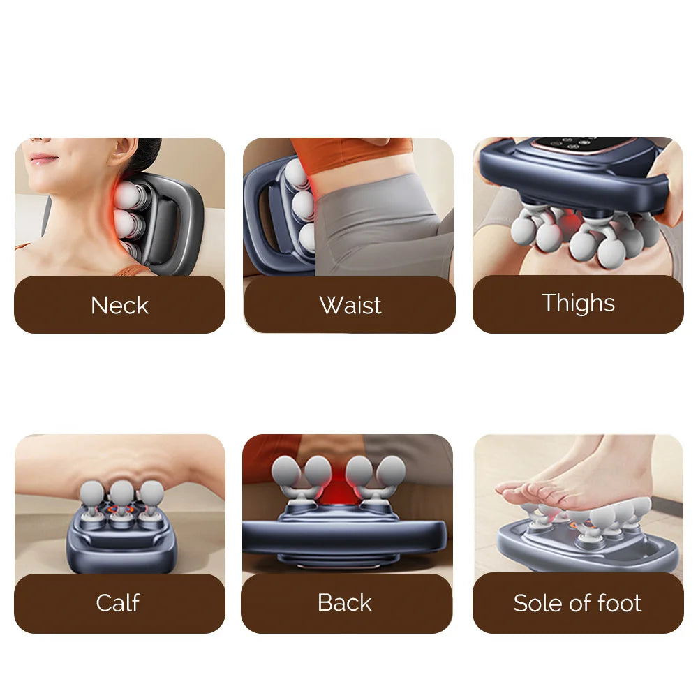 12-Head Fascia Gun Deep Tissue Muscle Massage Tool