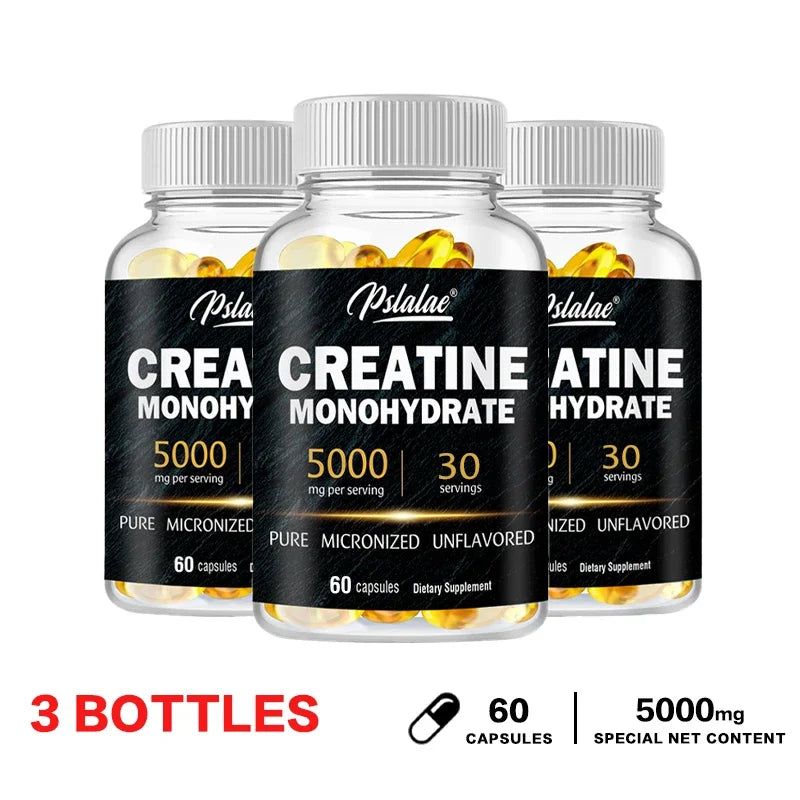 Pure creatine monohydrate powder supplement for muscle building and strength gains