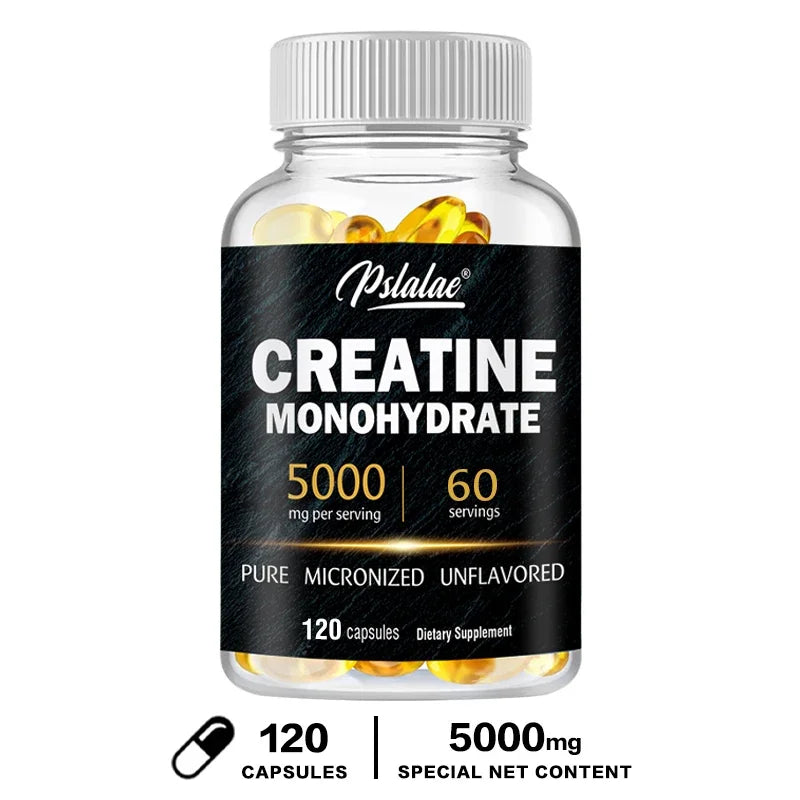 Pure creatine monohydrate powder supplement for muscle building and strength gains