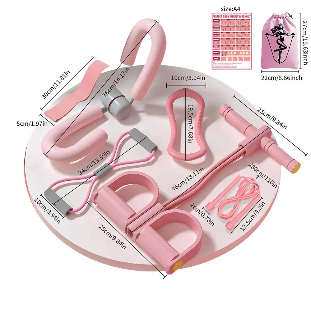 8pcs Yoga Fitness Set. and Complete Home Workout Kit